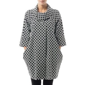 Joseph Ribkoff Womens Cowl Neck Portrait Collar Swing Coat 161857 10 MSRP $291